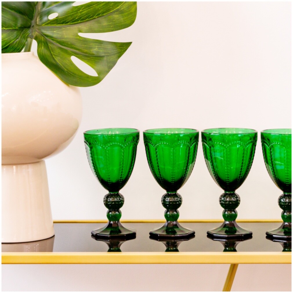 Набор бокалов из 6 штук стеклянный изумрудный «Меркури» - изображение 5