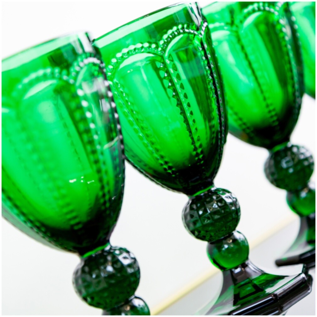 Набор бокалов из 6 штук стеклянный изумрудный «Меркури» - изображение 6