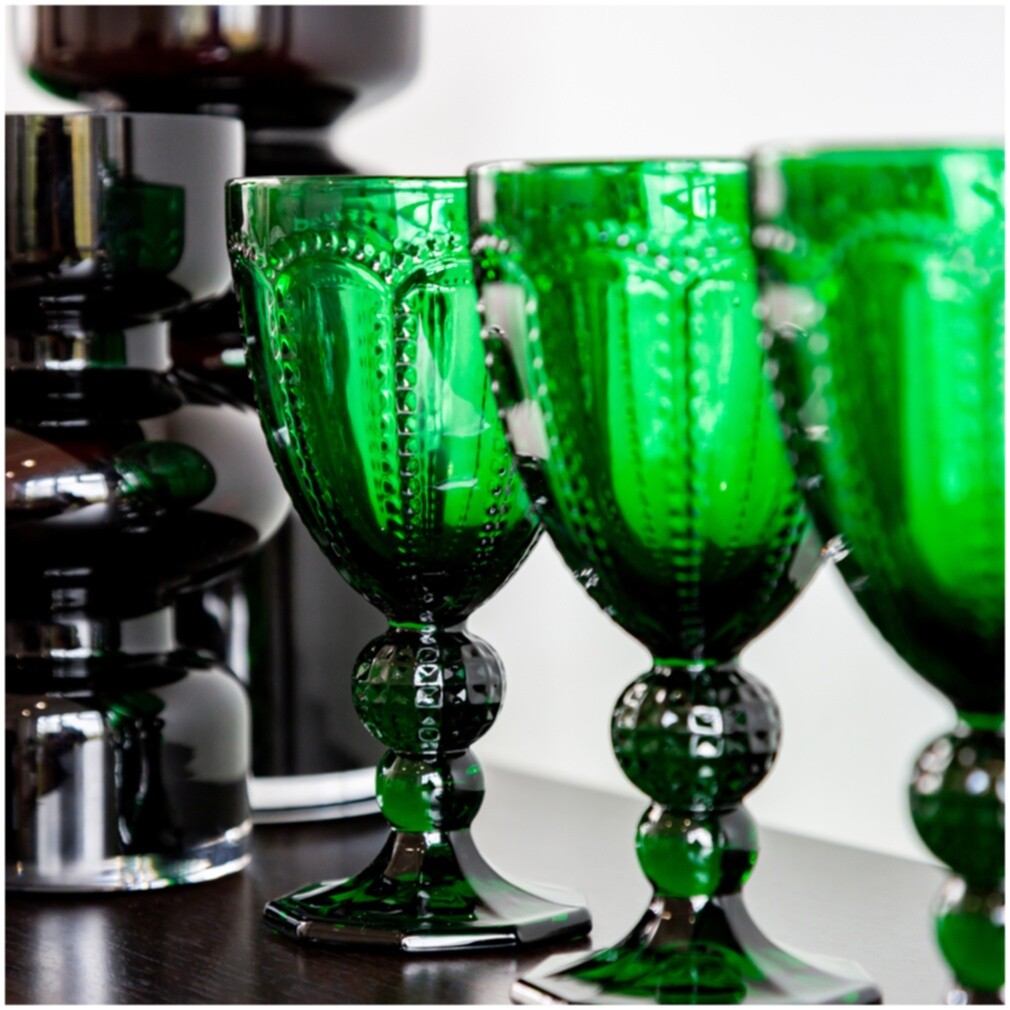 Набор бокалов из 6 штук стеклянный изумрудный «Меркури» - изображение 8