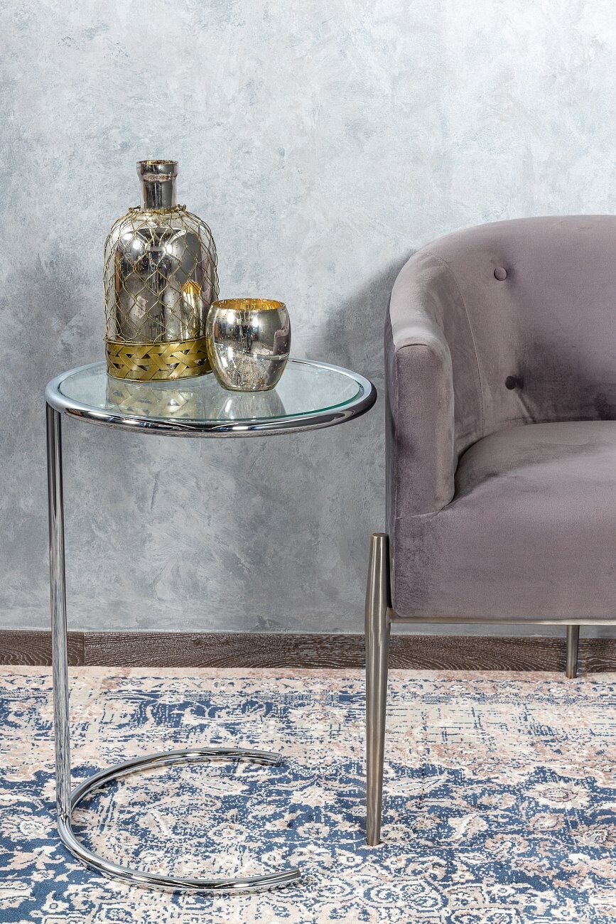 Приставной столик серебряный 58х40 см Lead S Silver MH05-M505-21 - изображение 4