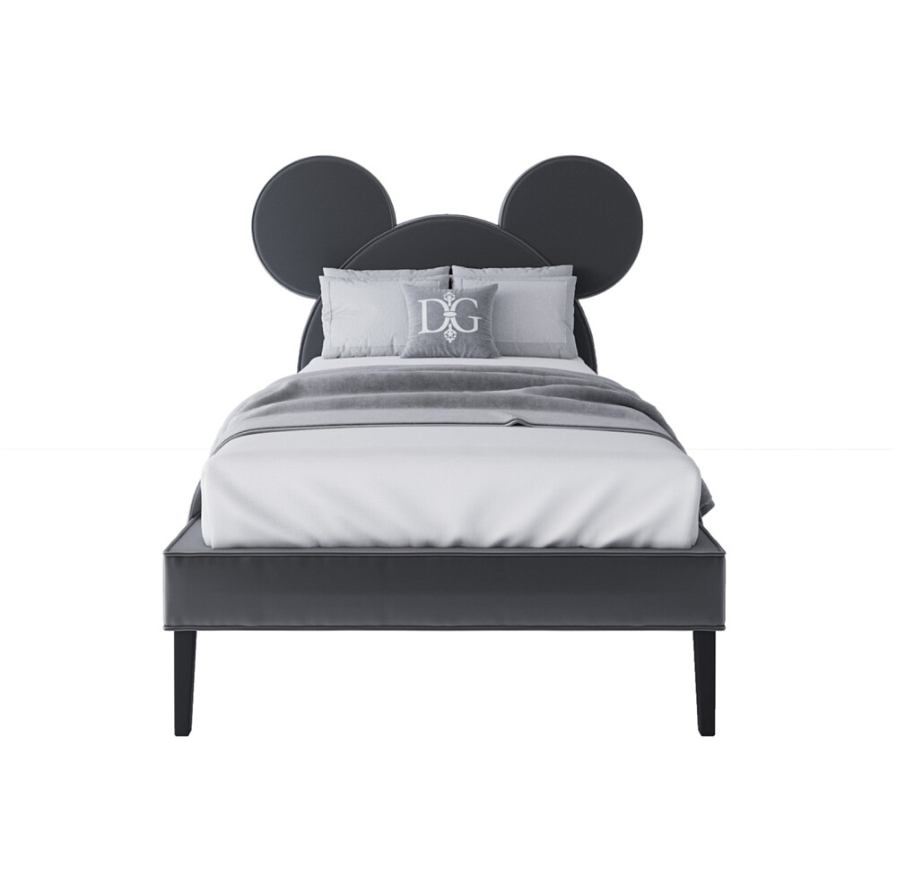 Кровать Mickey Mouse детская односпальная 90х200 серая