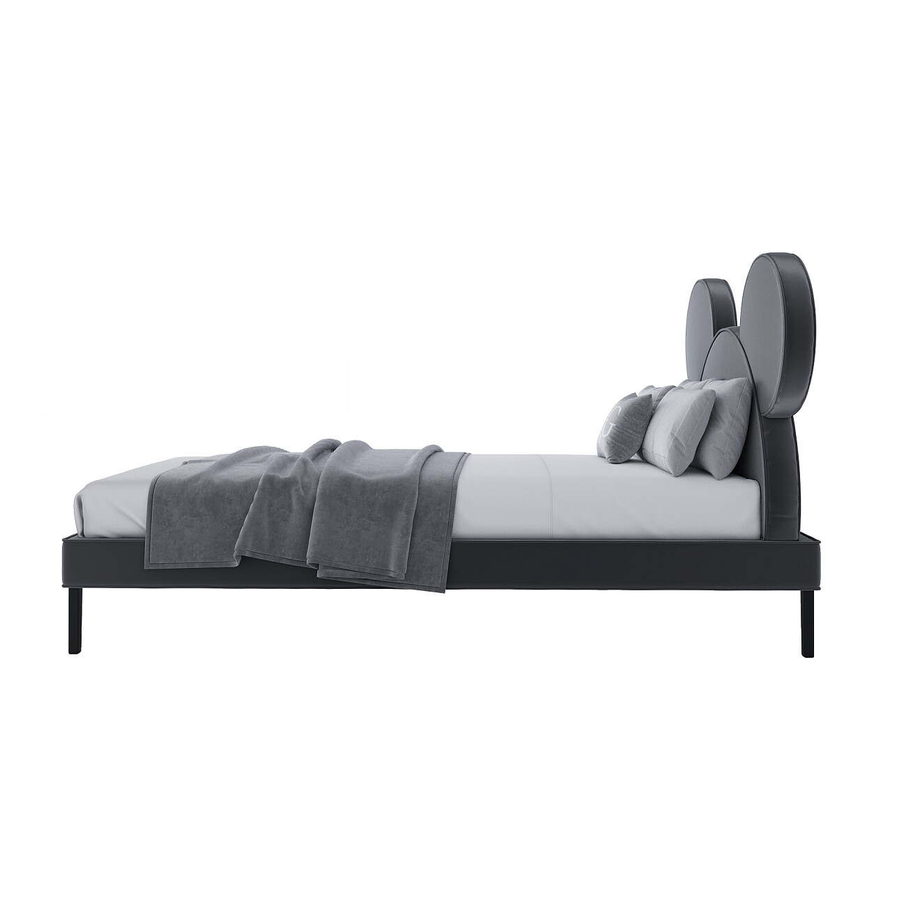 Кровать Mickey Mouse детская односпальная 90х200 серая - изображение 3