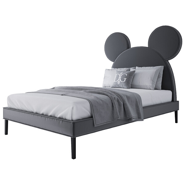 Кровать детская 120х200 серая Mickey Mouse - изображение 1
