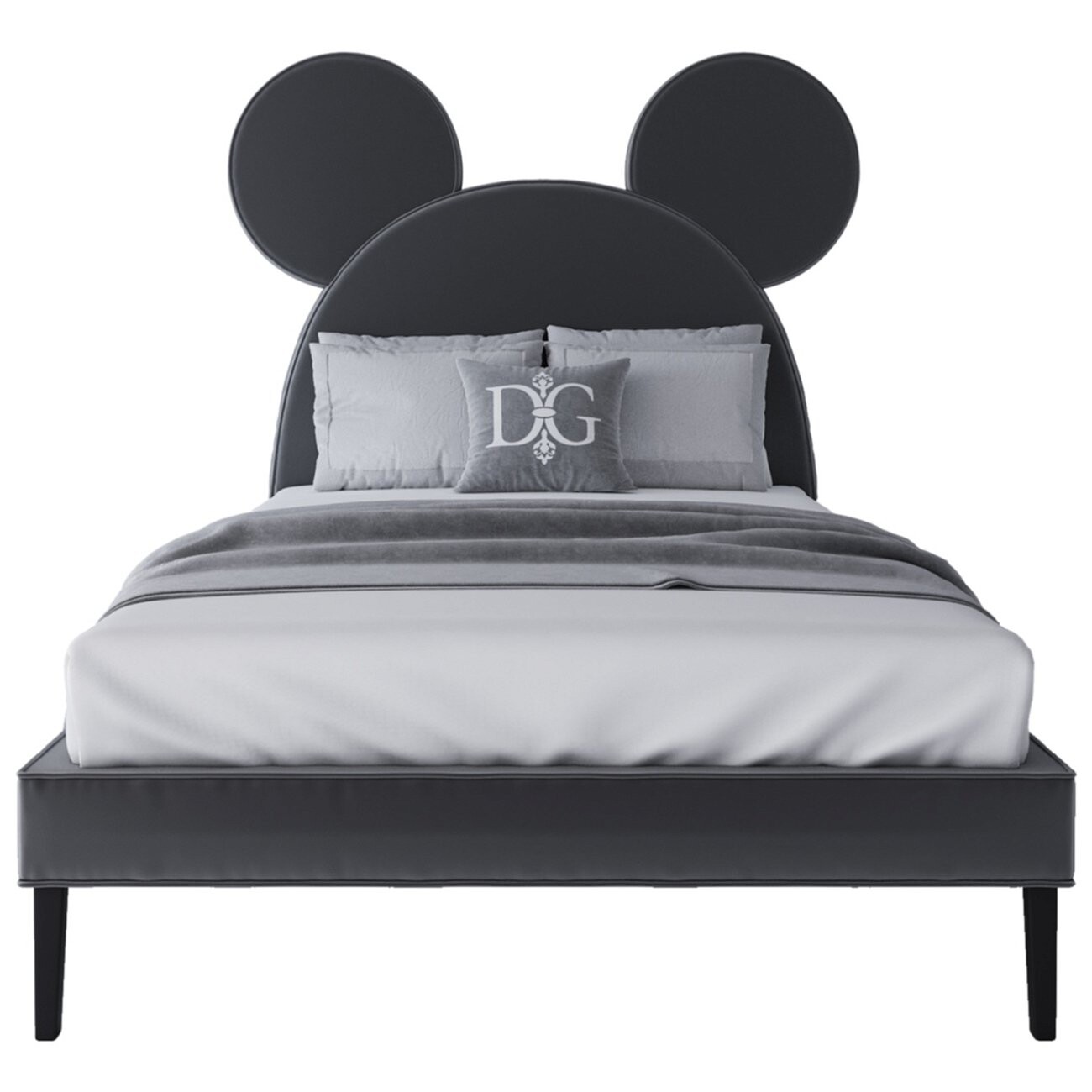 Кровать детская 120х200 серая Mickey Mouse - изображение 2