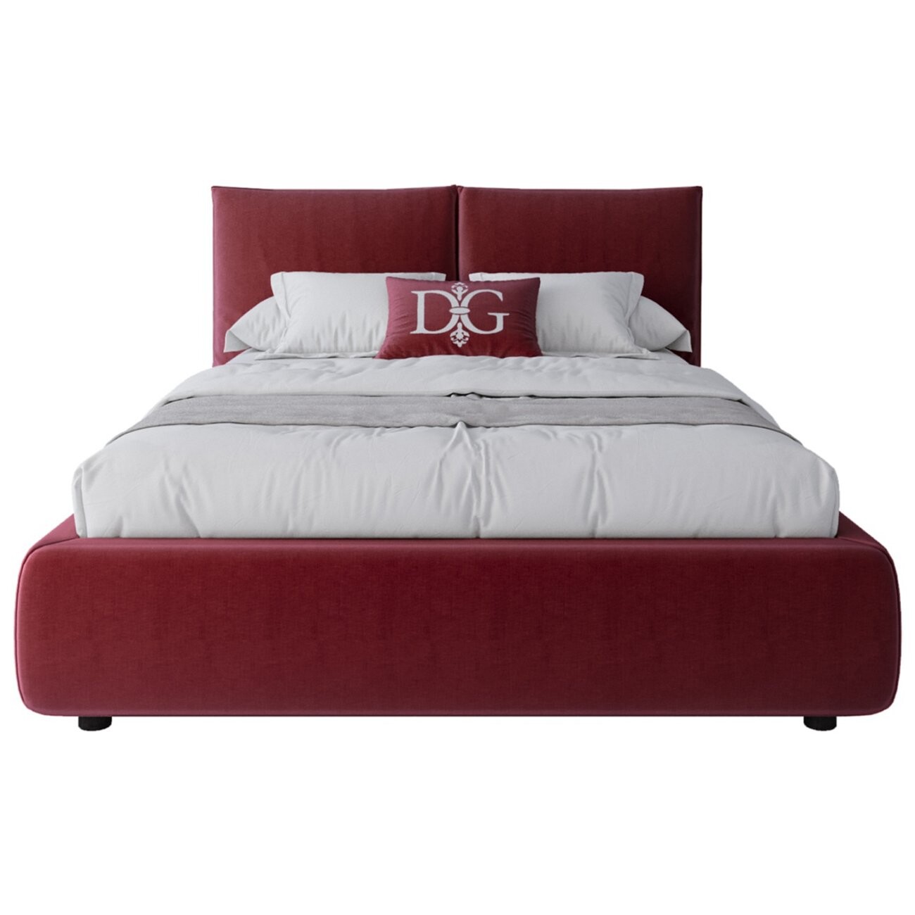 Кровать подростковая 140х200 бордовая Bubble - изображение 2