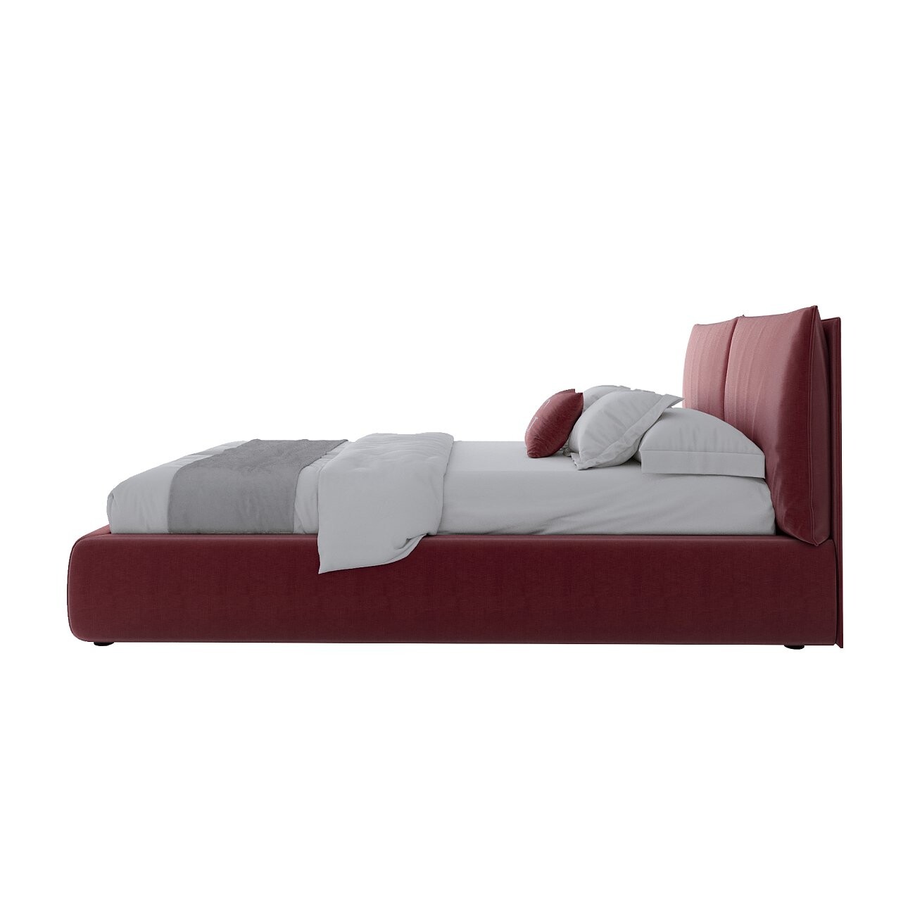Кровать подростковая 140х200 бордовая Bubble - изображение 3