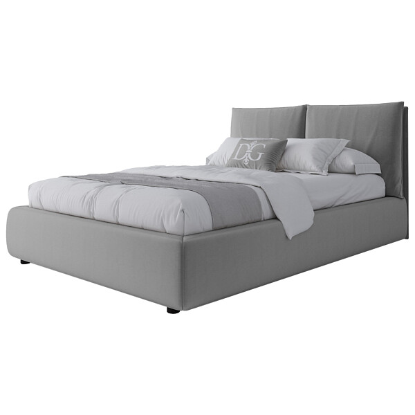 Кровать полутораспальная 140х200 серая Bubble - изображение 1