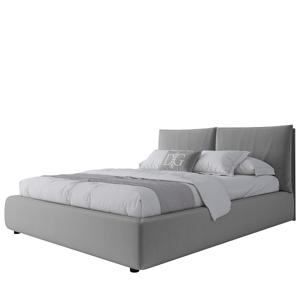 Кровать двуспальная 160х200 серая Bubble - изображение 1
