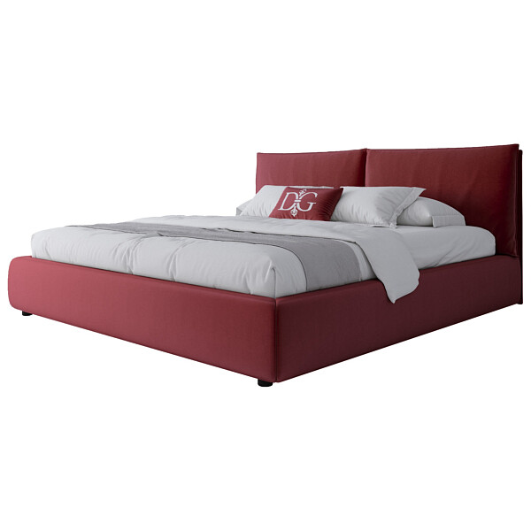 Кровать евро 200х200 бордовая Bubble - изображение 1
