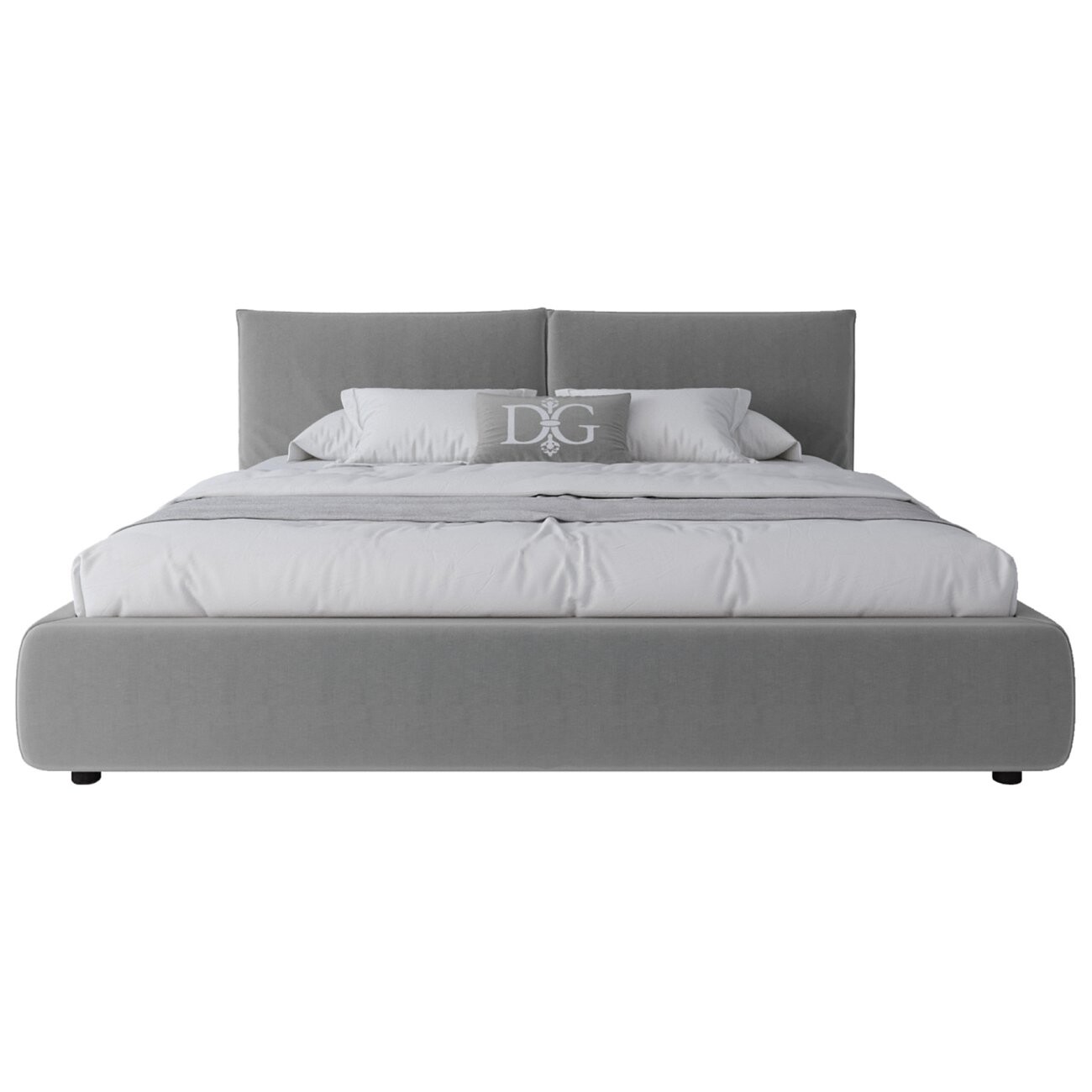 Кровать евро 200х200 серая Bubble - изображение 2