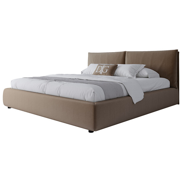 Кровать евро 200х200 коричневая Bubble - изображение 1