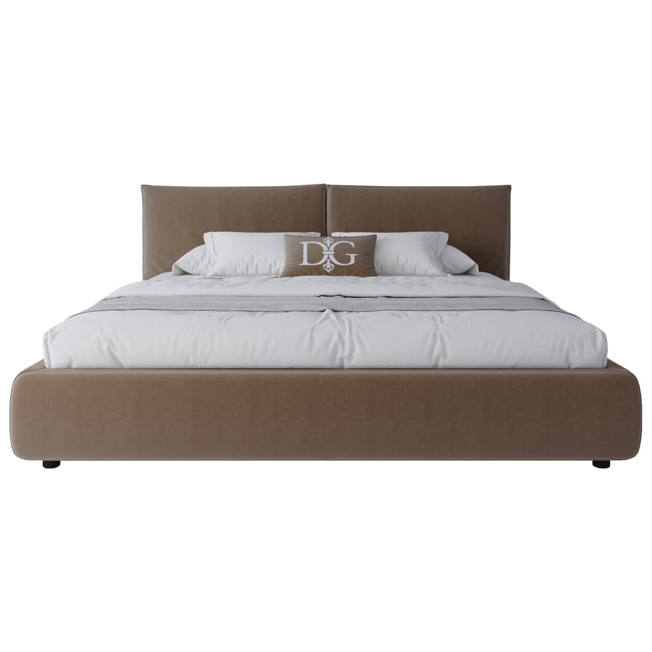 Кровать евро 200х200 коричневая Bubble - изображение 2