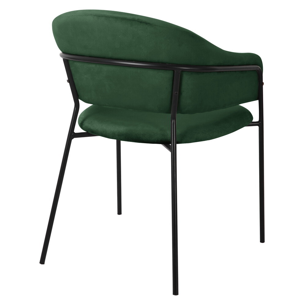 Обеденный стул с мягкими подлокотниками темно-зеленый Felix