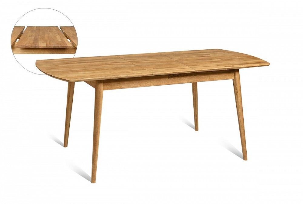 Обеденный стол деревянный раскладной светло-коричневый 170-210 см "Ирвинг"