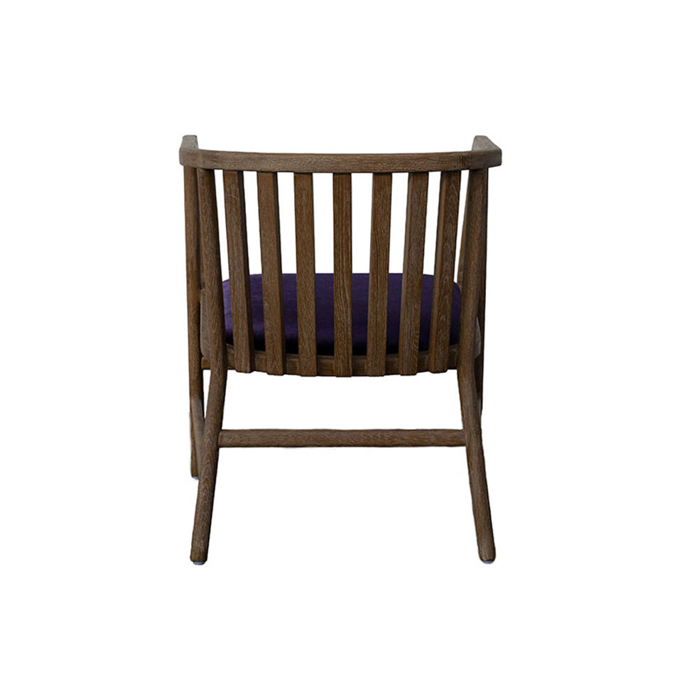 Обеденное кресло с жесткими подлокотниками фиолетовое - изображение 3