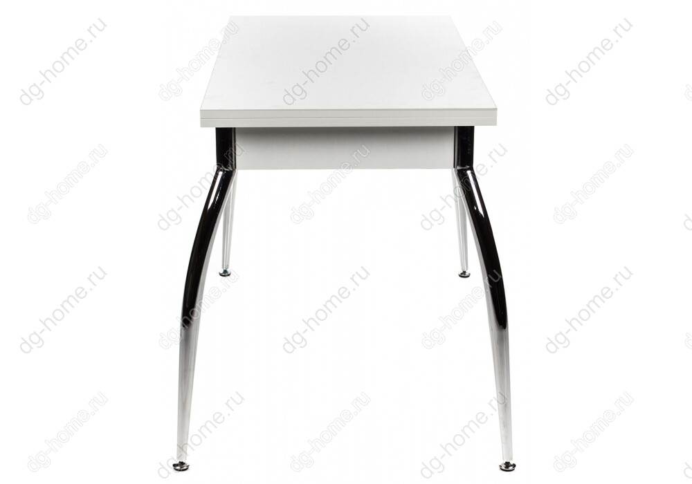 Обеденный стол раздвижной белый с ножками хром 110х60-120 см Miss белый