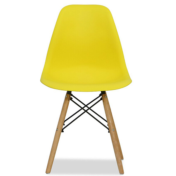 Стул деревянный PC-015 желтый ножки дерево (eames style) - изображение 1