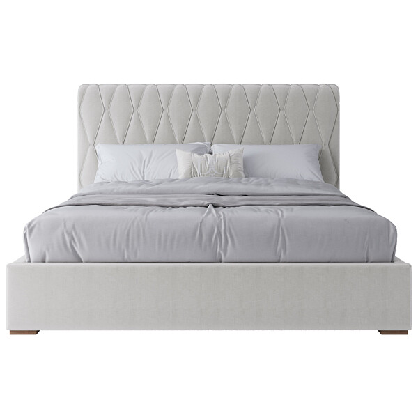 Кровать двуспальная 180х200 молочная  Bluemoon - изображение 1