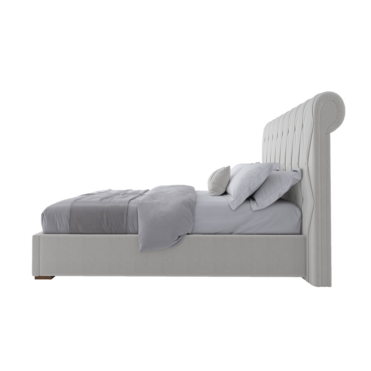 Кровать двуспальная 180х200 молочная  Bluemoon - изображение 3