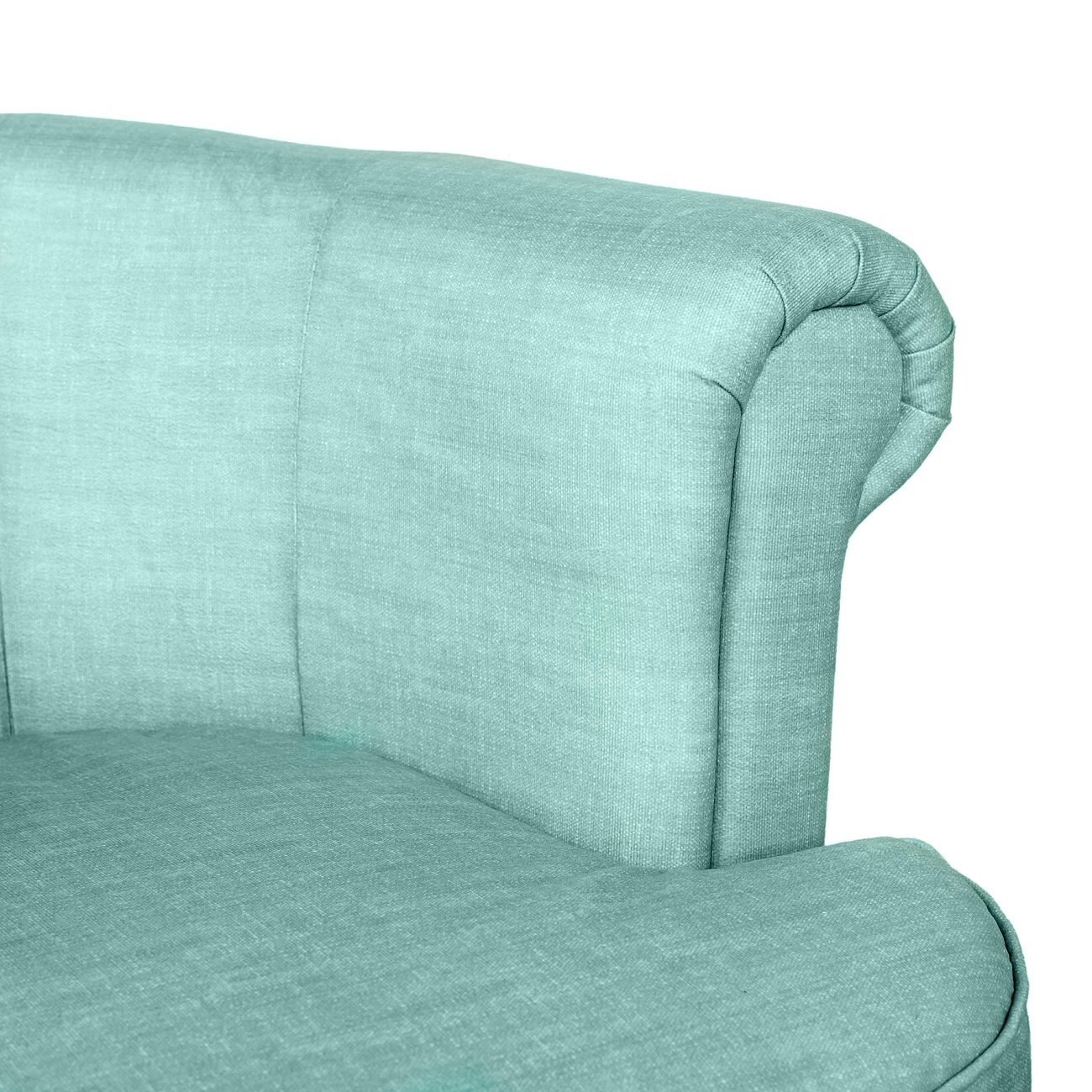 Кресло маленькое с низкой спинкой светло-голубое Charlotte Bronte - изображение 6