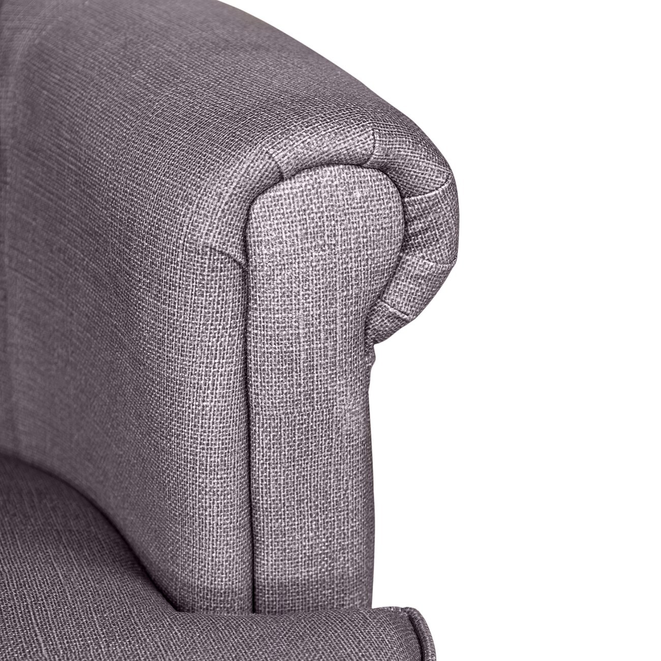 Кресло маленькое с низкой спинкой серое Charlotte Bronte - изображение 5