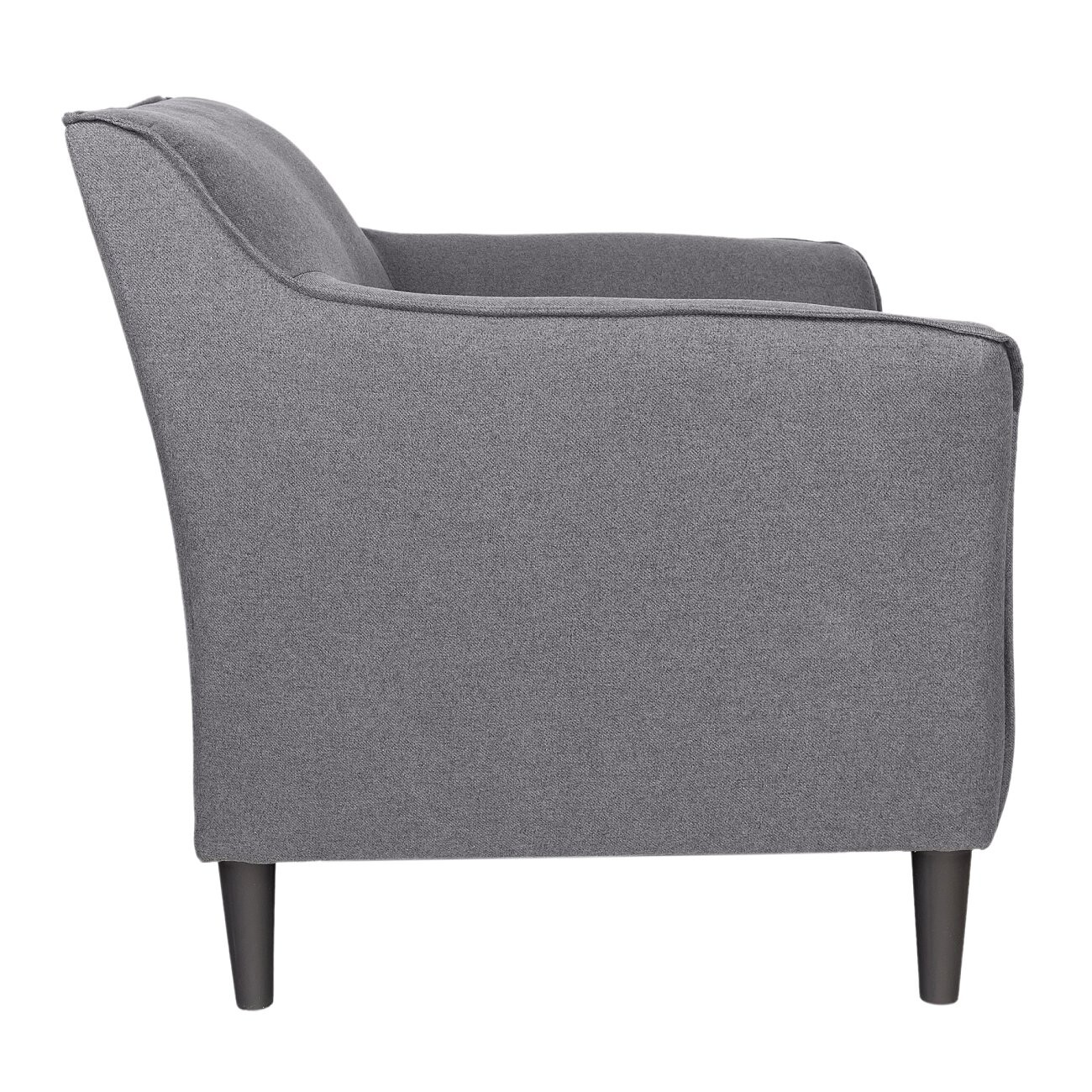 Кресло серое с гнутыми подлокотниками Gordon Byron - изображение 4