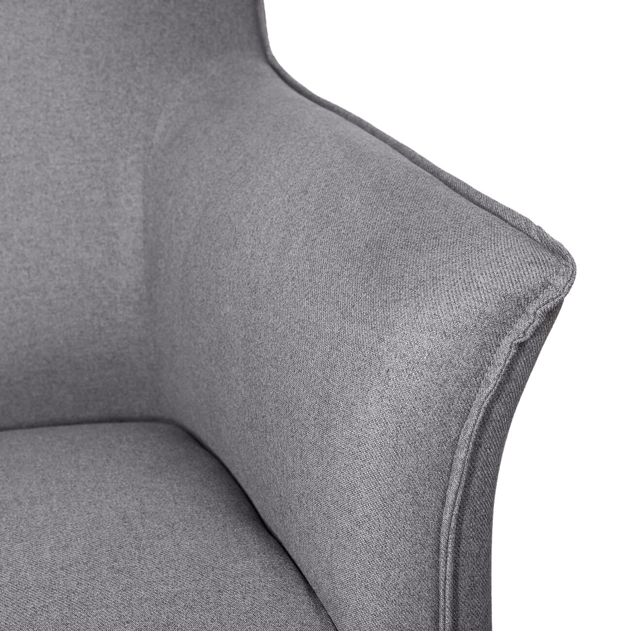 Кресло серое с гнутыми подлокотниками Gordon Byron - изображение 6