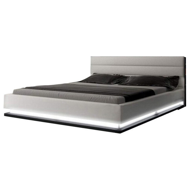 Кровать двуспальная 160х200 светло-серая Brooklyn - изображение 2