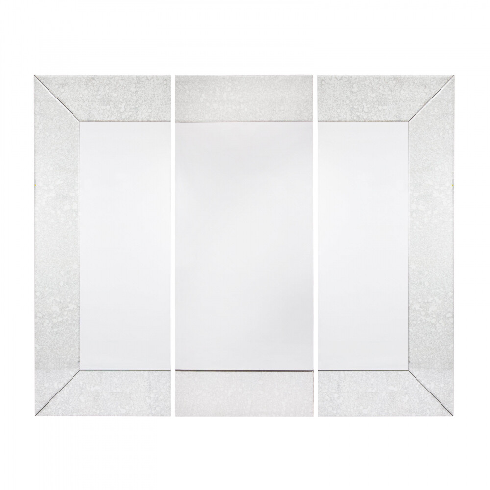 Зеркало прямоугольное настенное белое Kirkby - крайний элемент
