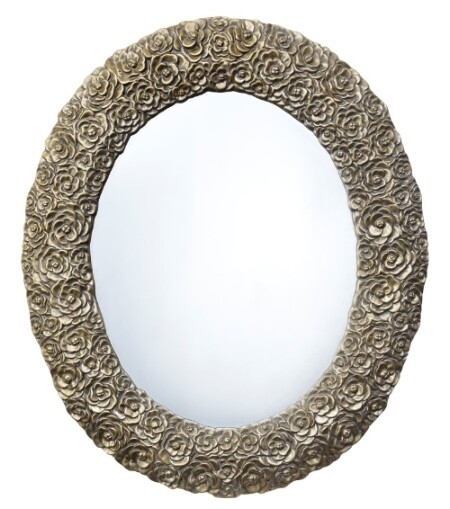 Овальное зеркало настенное латунь Dana Rustic