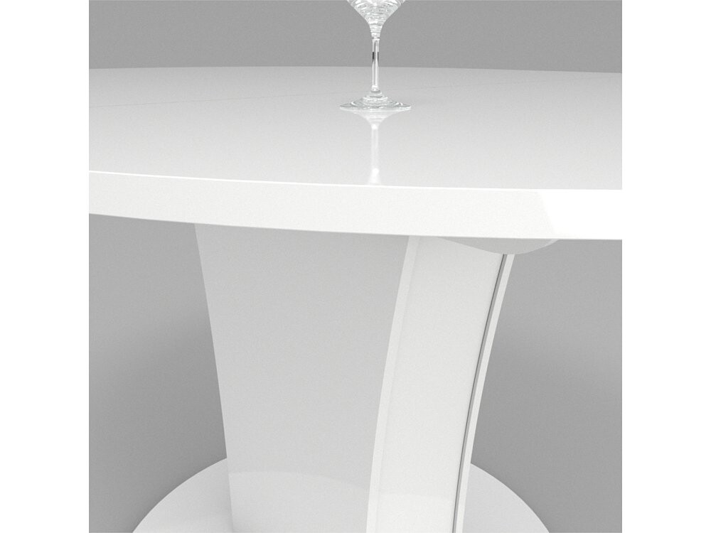 Раскладной стол белый глянец