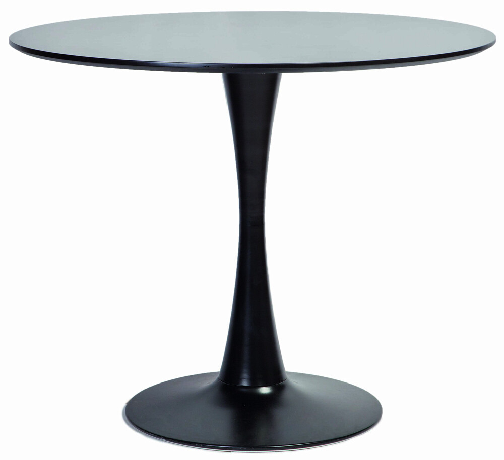 Стол черный круглый кухонный стол