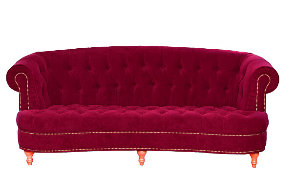Диван La Rosa трехместный прямой бордо - изображение 1