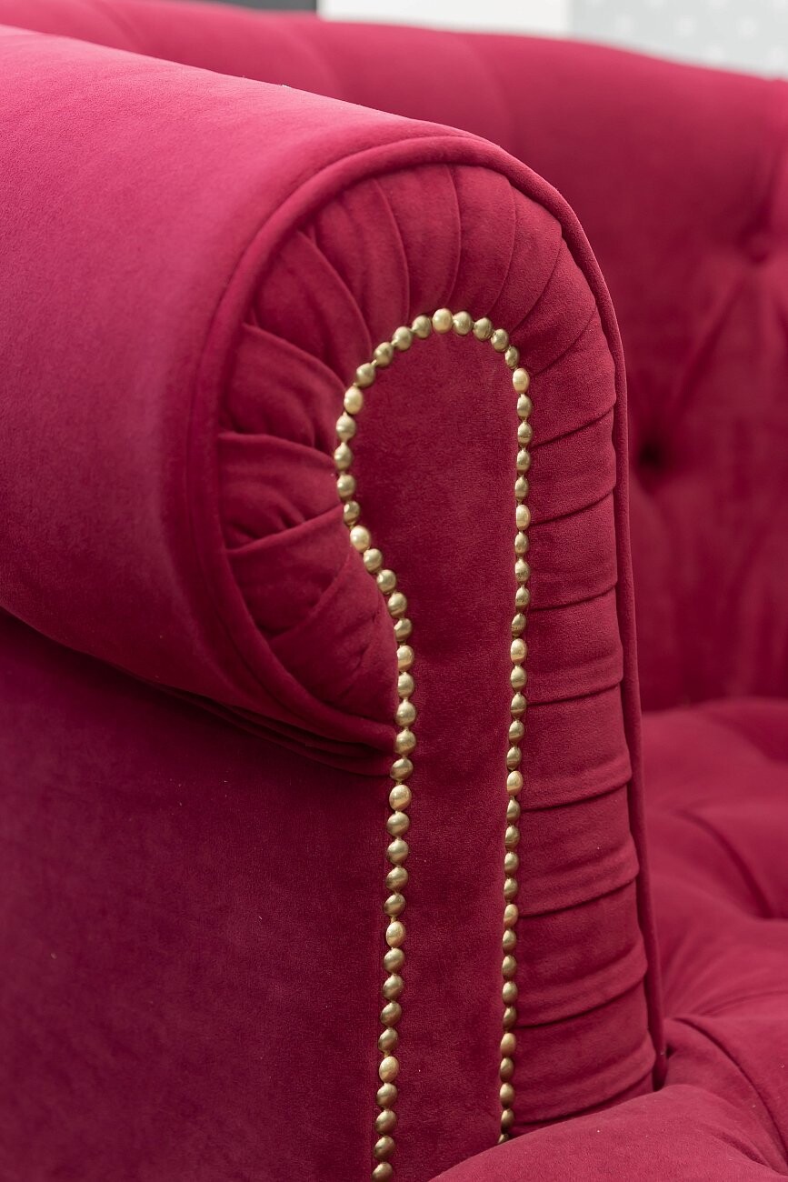 Диван La Rosa трехместный прямой бордо - изображение 2