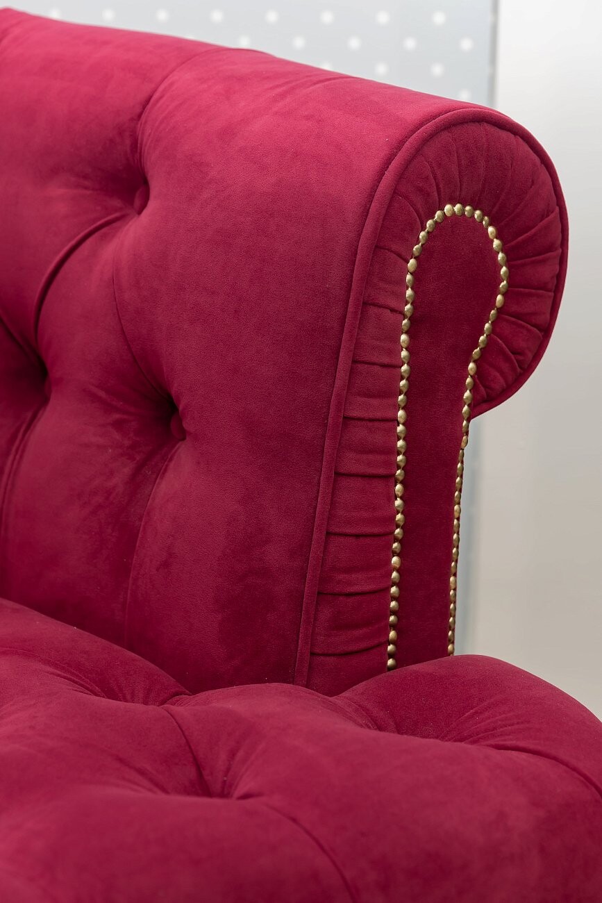 Диван La Rosa трехместный прямой бордо - изображение 3