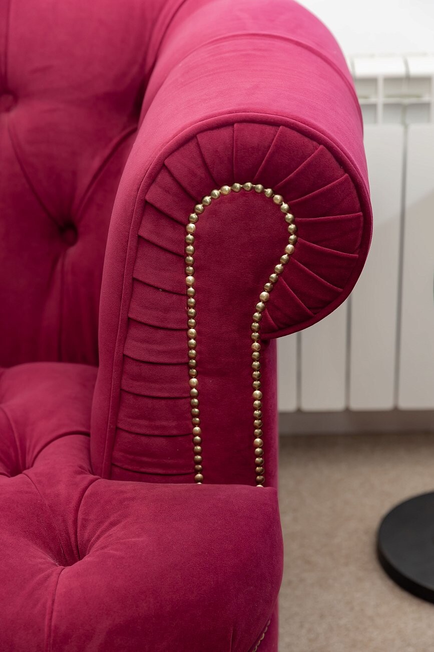 Диван La Rosa трехместный прямой бордо - изображение 4