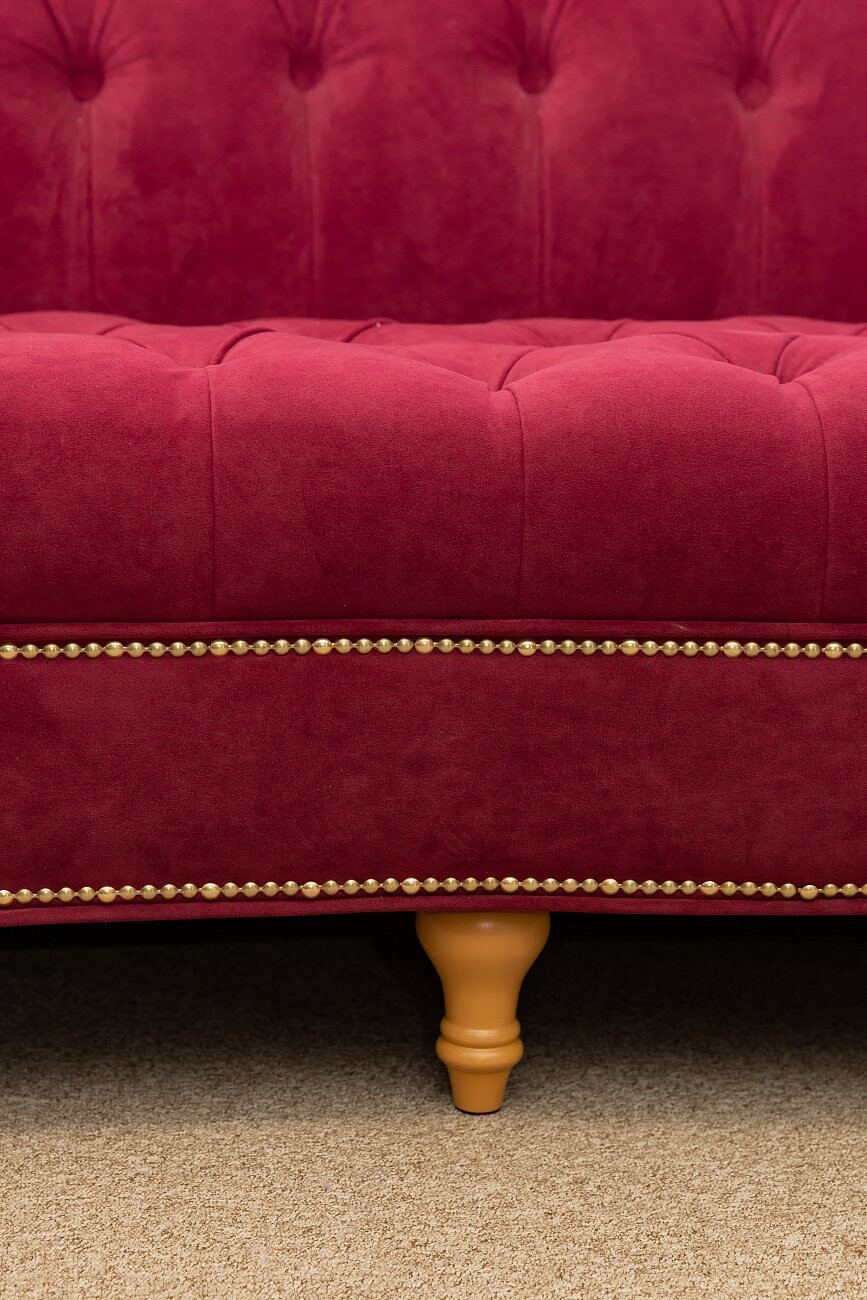 Диван La Rosa трехместный прямой бордо - изображение 5