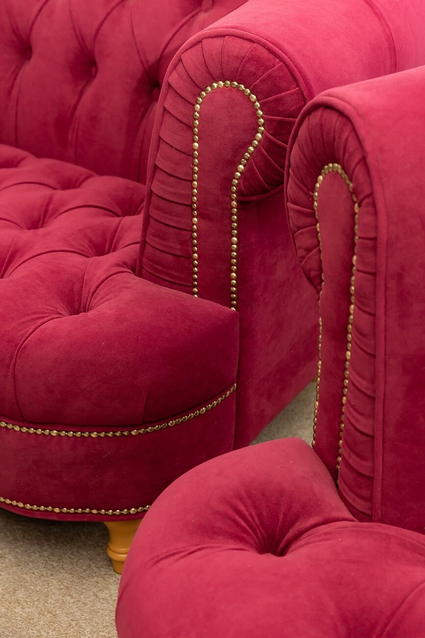 Диван La Rosa трехместный прямой бордо - изображение 7