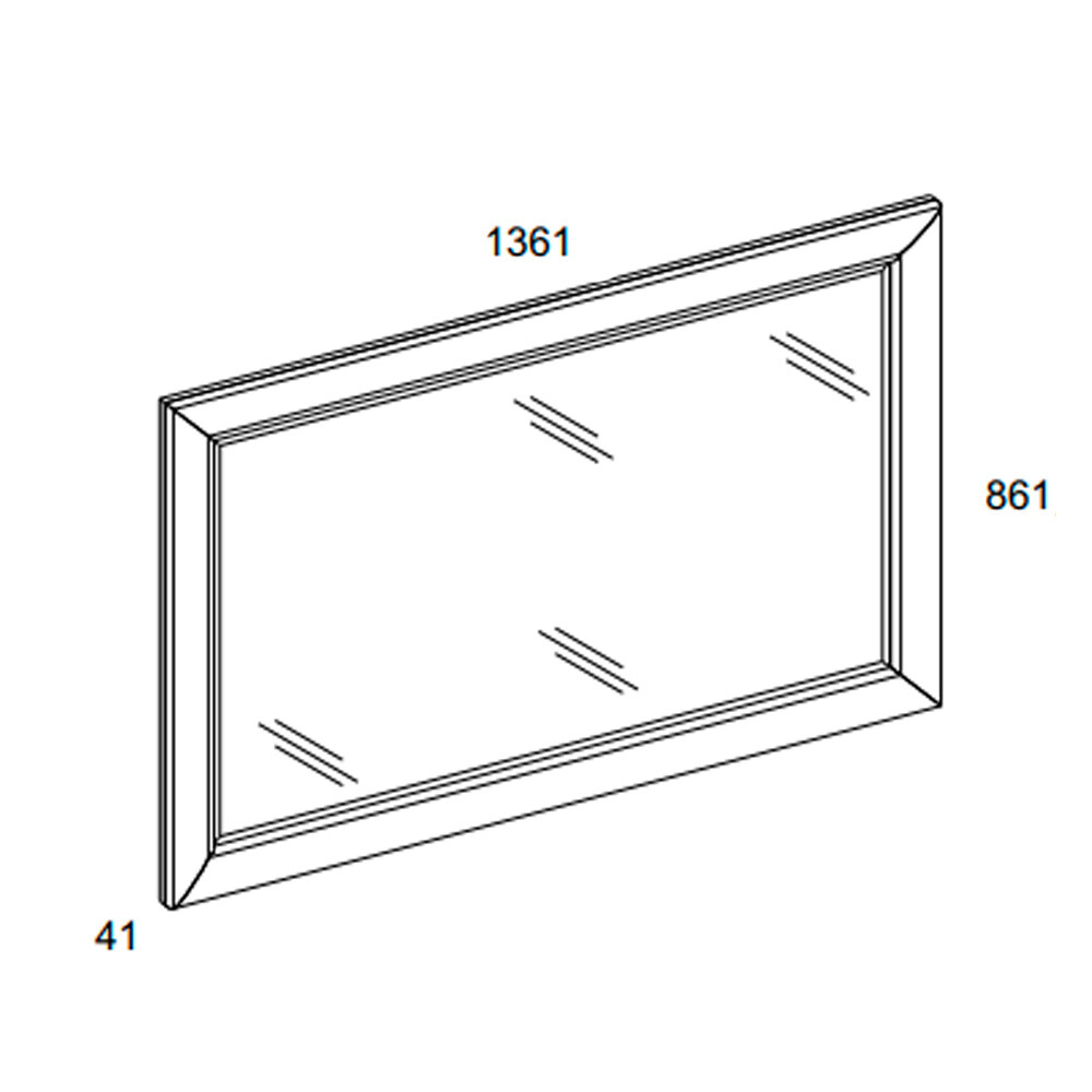 Зеркало настенное 136х86 см вудлайн крем OLIVIA - изображение 2