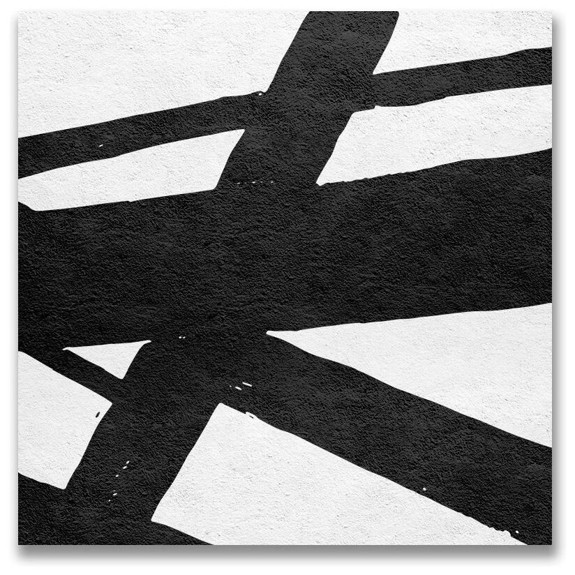 Картина на холсте квадратная 60 см черно-белая Абстракция №3 - купить за  5990 руб в интернет-магазине DG-Home