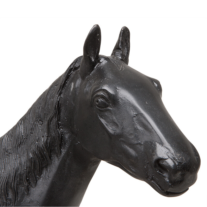 Статуэтка декоративная металлическая 57х58 см черная Horse Rodondo