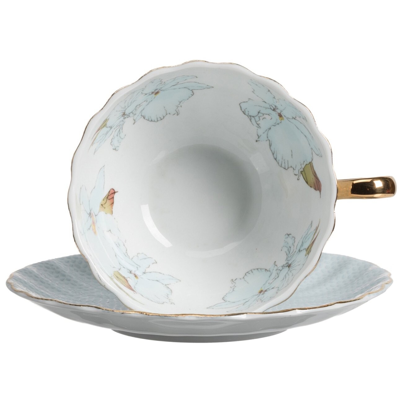 Чайная пара с цветами Arista Голубая - изображение 2