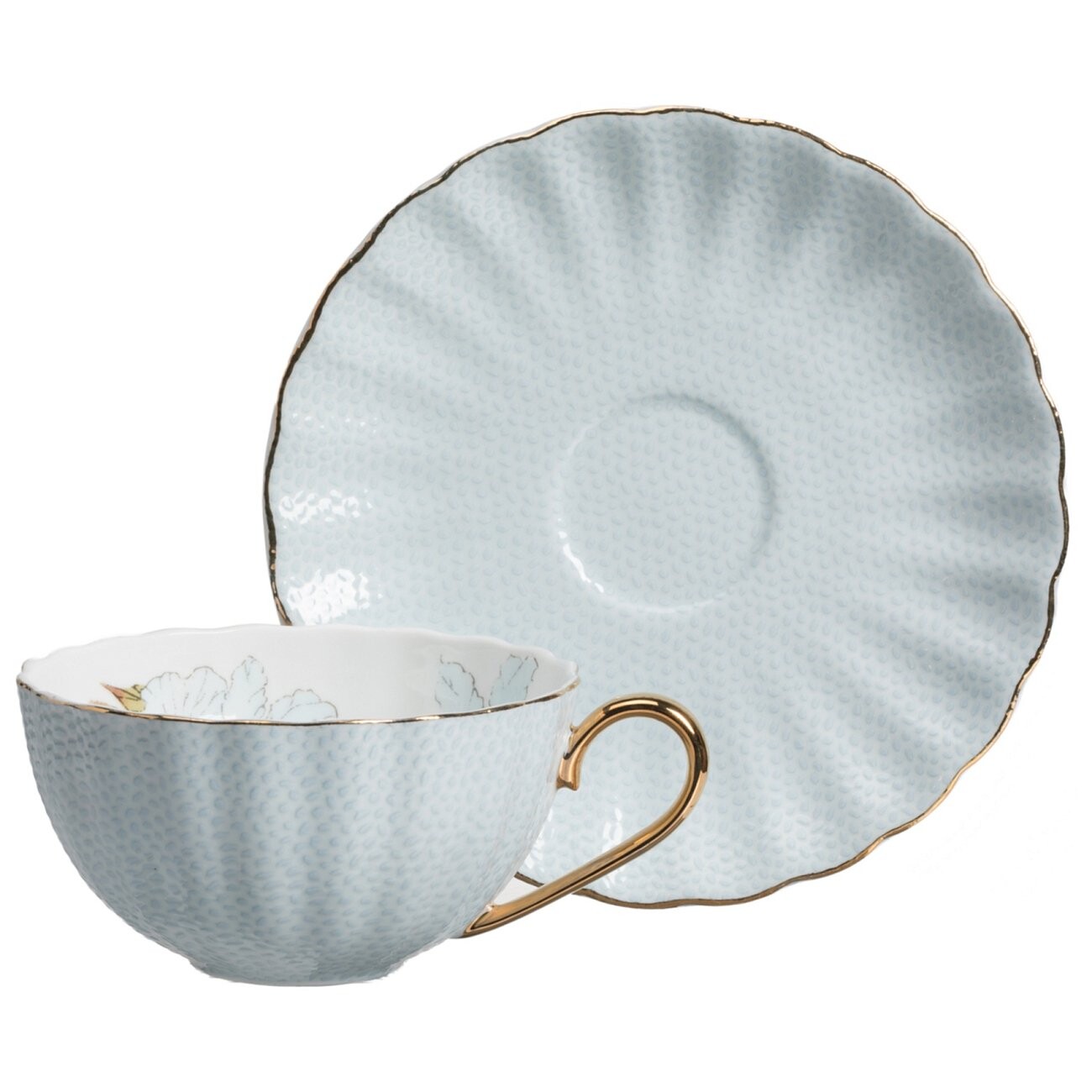 Чайная пара с цветами Arista Голубая - изображение 3