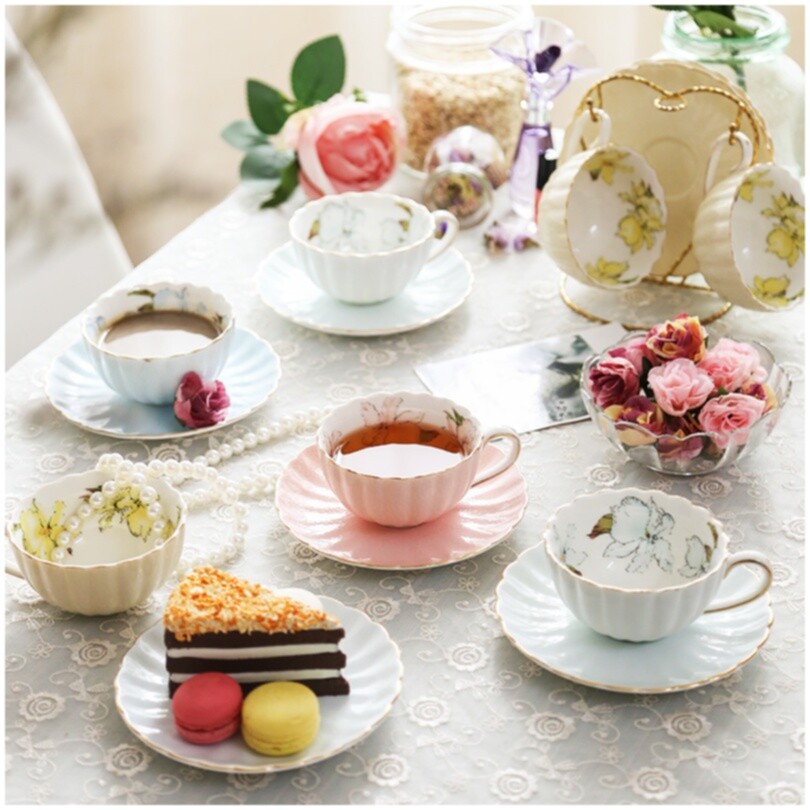 Чайная пара с цветами Arista Голубая - изображение 4