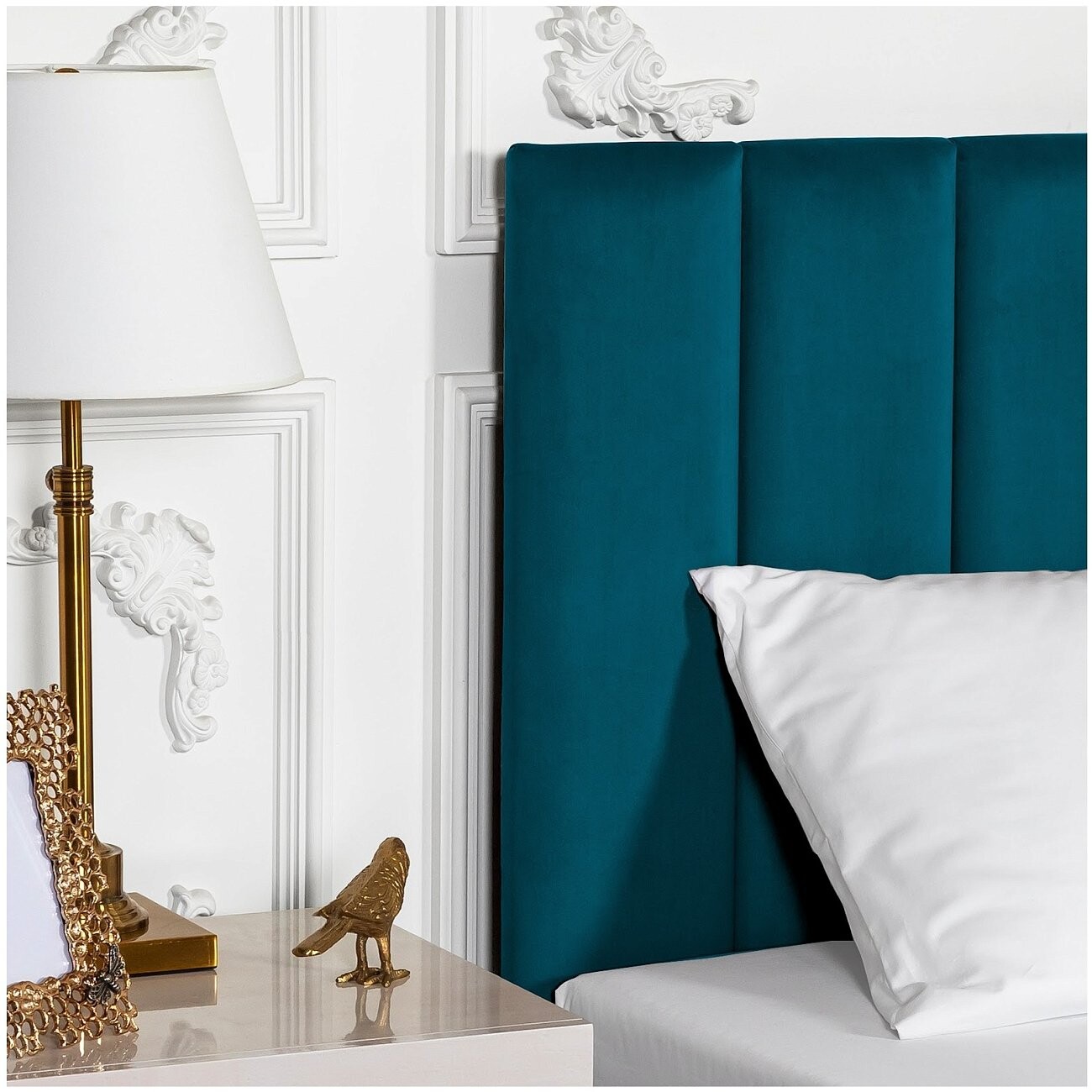 Кровать двуспальная с подъемным механизмом и ящиком для белья 160х200 изумрудная Вега - изображение 3