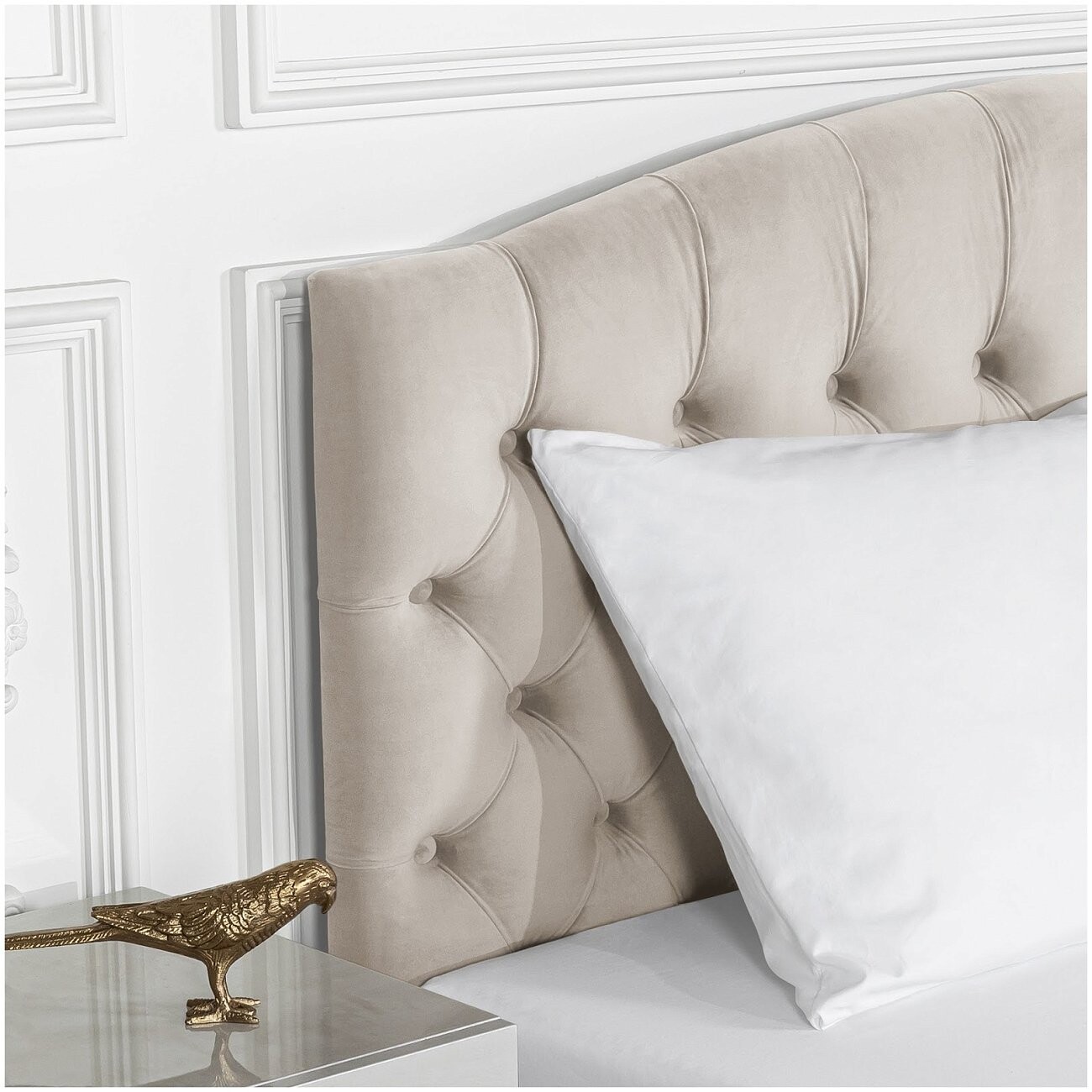 Кровать двуспальная с подъемным механизмом и ящиком для белья 160х200 кремовая Грация - изображение 4