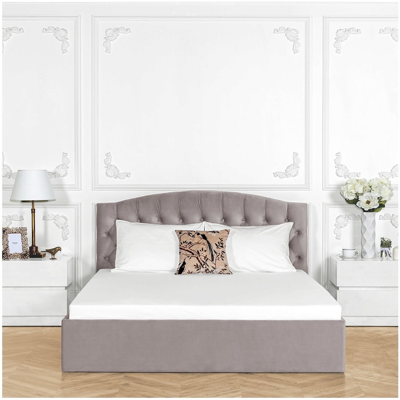 Кровать двуспальная с подъемным механизмом и ящиком для белья 160х200 мокко Грация - изображение 5