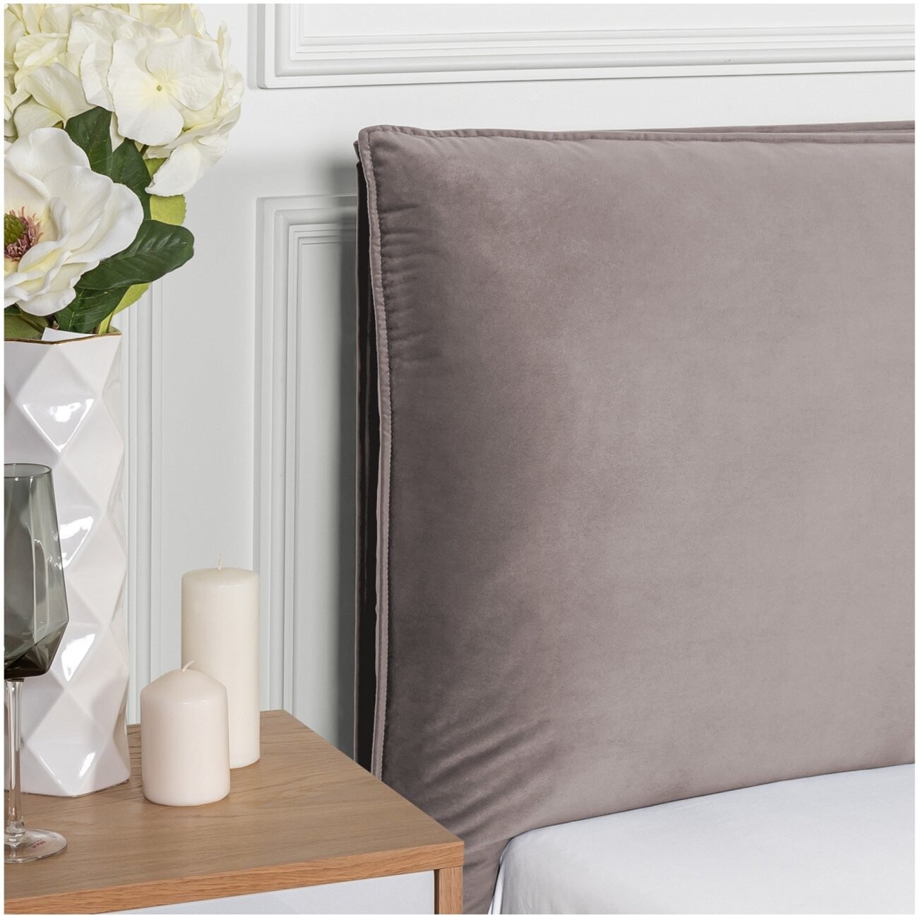 Кровать двуспальная с подъемным механизмом и ящиком для белья 180х200 мокко Эстетика - изображение 4