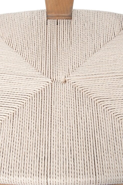 Стул деревянный полукруглый с плетеным сиденьем CH