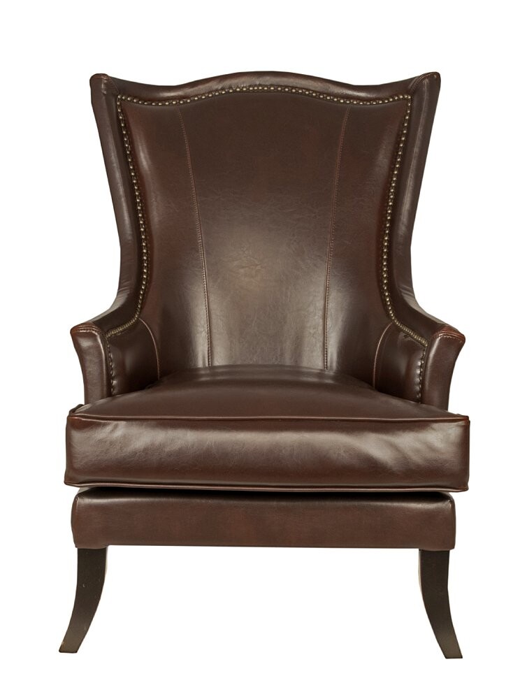 Кресло с мягкими подлокотниками коричневое Chester